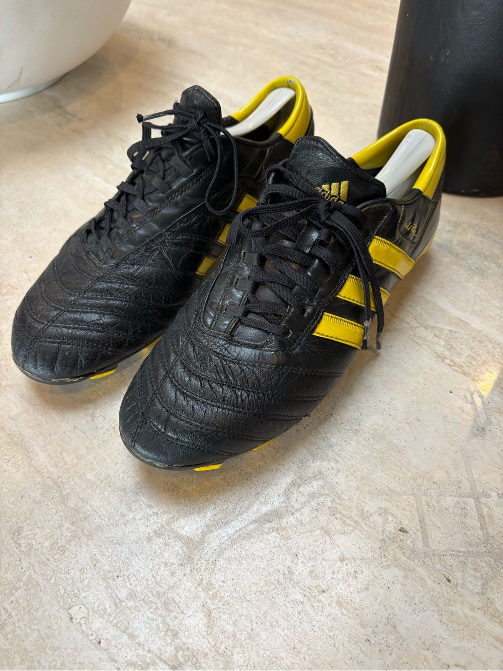 Adidas adiPure III FG Soccer Cleats Black Leather Elite USA Mens 10